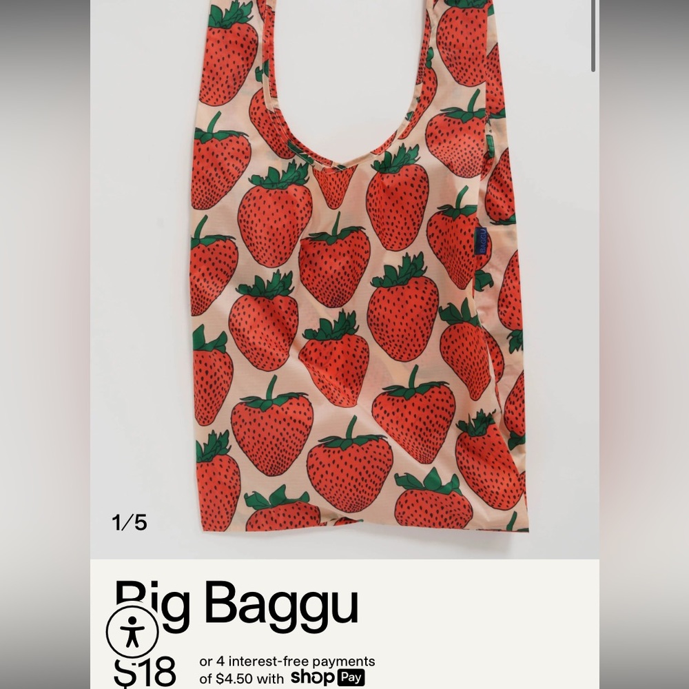 strawberry baggu big bag